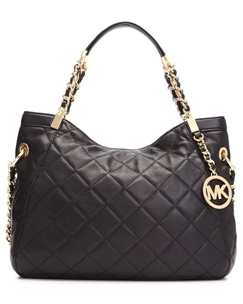 michael kors susannah medium quilted leather tote|Susan Medium Quilted Leather Tote Bag .